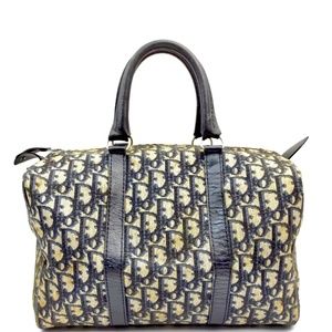 Christian Dior blue canvas handbag